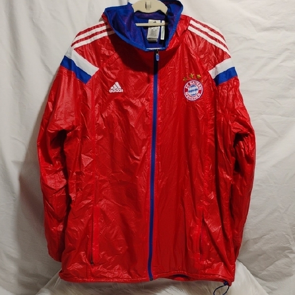Adidas 2014 Red/Blue FC Bayern Munchen Anthem Jacket XXL (X5 CRATE)